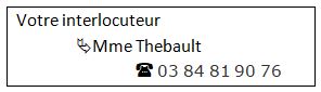 Madame Thebault 03 84 81 90 76